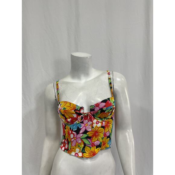 For Love & Lemons 'Mallory' Red Ecovero Top Size XS - Picture 2 of 5